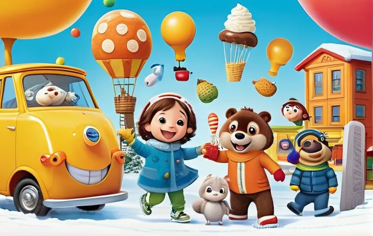 코코몽의 국내 방영 현황 - A cozy and heartwarming image portraying a child, approximately 6 years old, comfortably dressed in ...